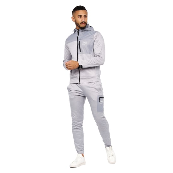 Crosshatch - "Catmoore" Trainingsjacke Durchgehender Reißverschluss für Herren (Grau) - Image 4