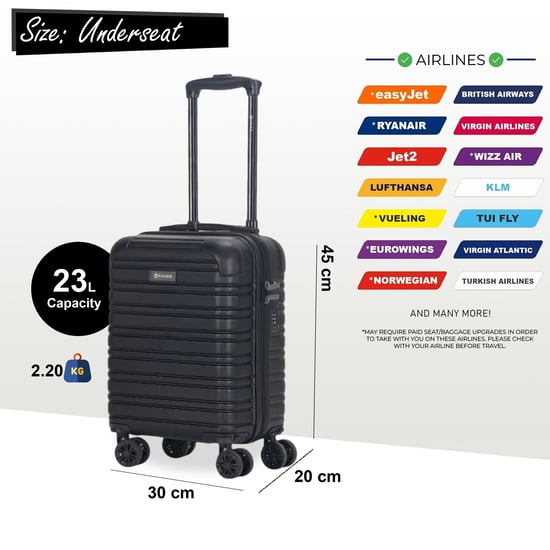 ABS-Hartschalen-Kabinenkoffer für unter den Sitz, 45 x 30 x 20 cm, Gepäck, passend für Wizz Air - Image 2