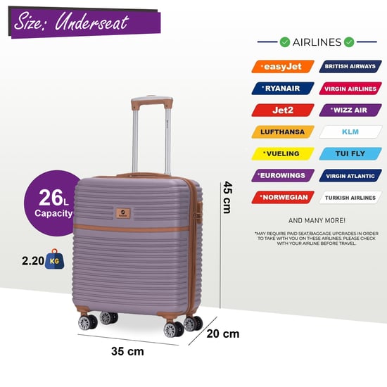 ABS-Hartschalen-Kabinenkoffer für unter den Sitz, 45 x 35 x 20 cm, Gepäck, passend für Easyjet - Image 2