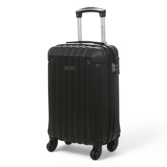 Hartschalen-Handgepäckkoffer aus schwarzem ABS mit 8 Rädern, unter dem Sitz verstaubar - Image 4