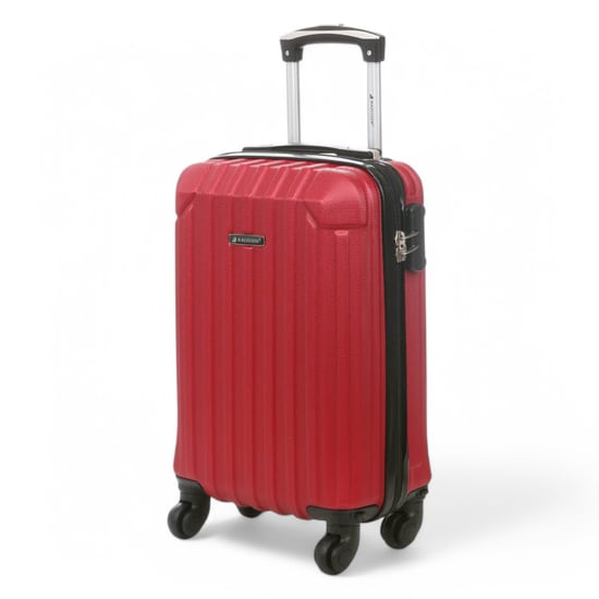 Hartschalen-Handgepäckkoffer aus rotem ABS mit 8 Rädern, unter dem Sitz verstaubar - Image 4