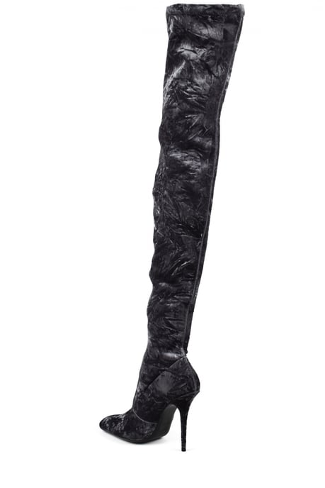 Saint Laurent Talia Overknee-Stiefel Grau - Image 4