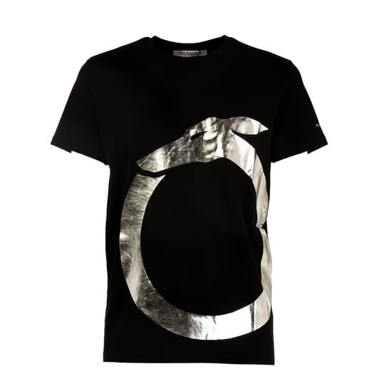 Herren-T-Shirt mit kurzen Ärmeln und einfarbigem Rundhalsausschnitt mit Druck - Image 1