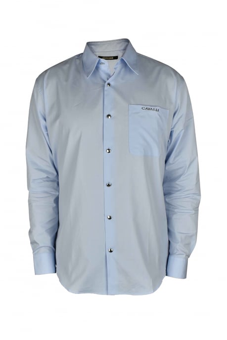 Roberto Cavalli Hemd Blau - Image 1