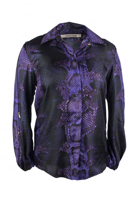 Roberto Cavalli Hemd Violett - Image 1