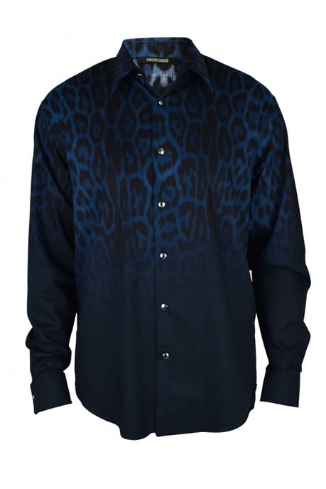 Roberto Cavalli Hemd Blau - Image 1