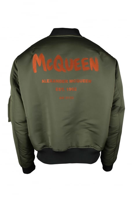 Alexander McQueen Bomberjacke Kaki - Image 3