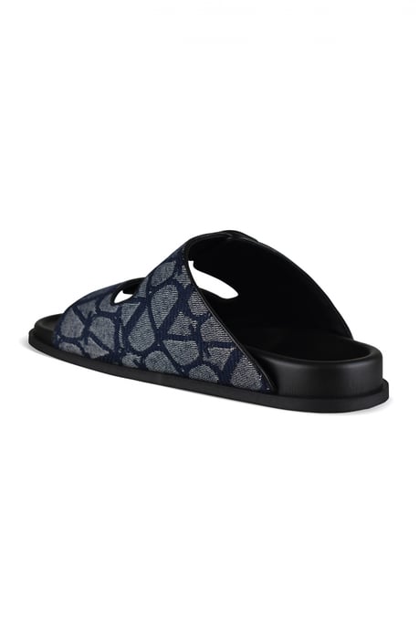 Valentino Garavani V Logo Sandalen Blau - Image 3