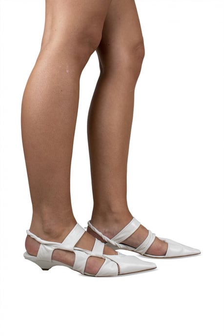 Bottega Veneta Sandalen BV Point Weiß - Image 2