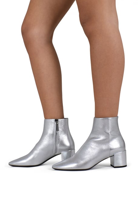 Saint Laurent Loulou 50 Stiefeletten Silber - Image 2