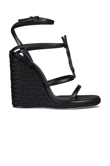 Saint Laurent Cassandra Espadrilles Schwarz - Image 1
