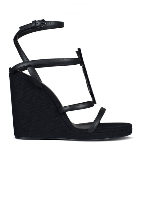 Saint Laurent Cassandra Espadrilles Schwarz - Image 1
