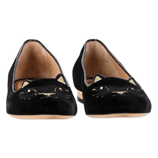 Charlotte Olympia Kitty Ballerinas aus schwarzem Samt - Image 2