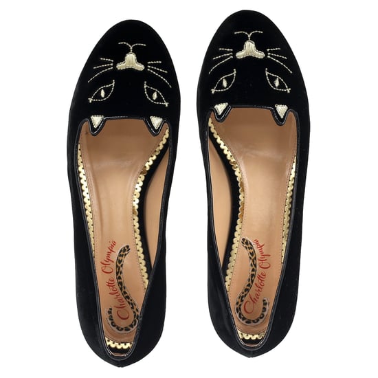 Charlotte Olympia Kitty Ballerinas aus schwarzem Samt - Image 3