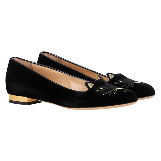 Charlotte Olympia Kitty Ballerinas aus schwarzem Samt - Image 4