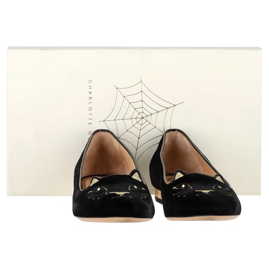 Charlotte Olympia Kitty Ballerinas aus schwarzem Samt - Image 6