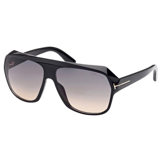 Tom Ford Hawkings-02 Gradient Smoke Lens Shiny Black Sonnenbrille - Image 2