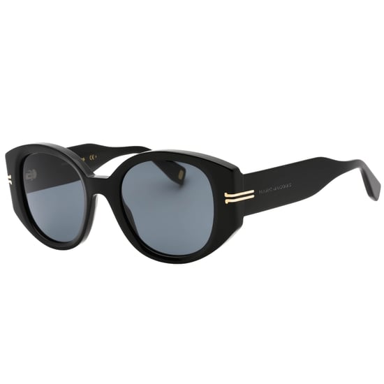 Marc Jacobs Graue Sonnenbrille mit abgerundeten Gläsern in Schwarz - Image 2