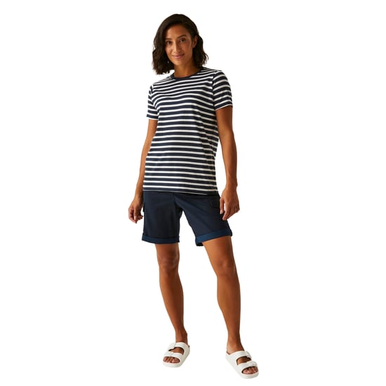 Regatta - "Bayletta" T-Shirt für Damen (Marineblau/Weiß) - Image 4