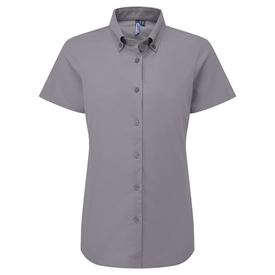 Premier - "Supreme" Formelles Hemd für Damen kurzärmlig (Stahlgrau) - Image 1