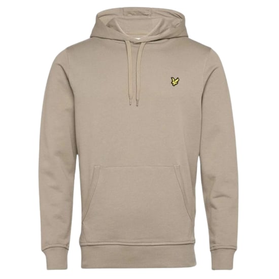 Khakifarbener, rauchbeiger Pullover-Hoodie mit Lyle & Scott-Logo - Image 1