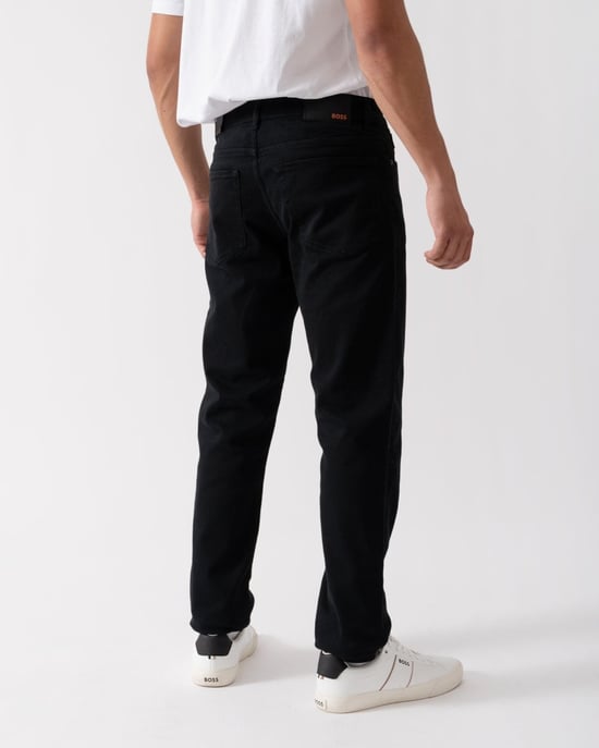 BOSS Orange Re.Maine Mens Regular Fit Jeans in Stay-Black Comfort Stretch Denim - Image 2