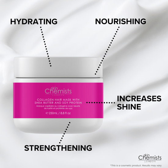 skinChemists Kollagen Haarkur mit Sheabutter & Sojaprotein 250ml - Image 5