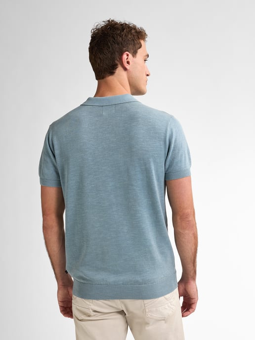 Petrol Industries - Gestricktes Poloshirt Ocean Herren - Blau - Image 4