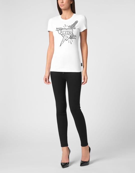 Philipp Plein Slim-Fit T-Shirt „Love" - Weiß - Image 4