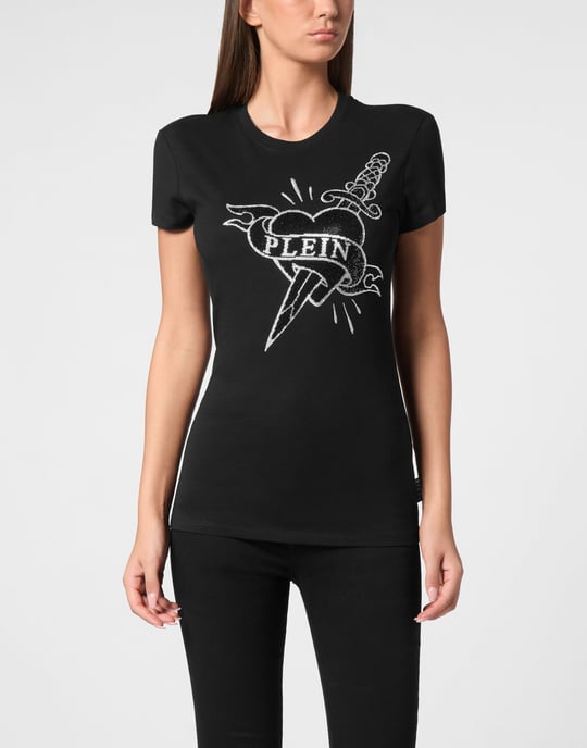 Philipp Plein Slim-Fit T‑Shirt Love mit Logodetail - Schwarz - Image 2