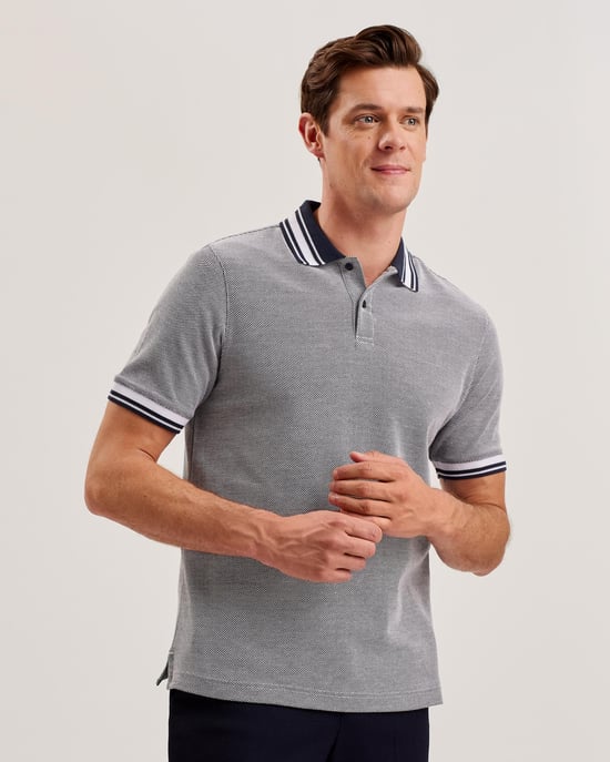 Ted Baker Phenes Herren Regular Fit Texturiertes Polo - Image 1