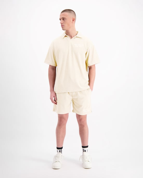 Black Bananas Terry Lounge Shorts, Sand - Image 3