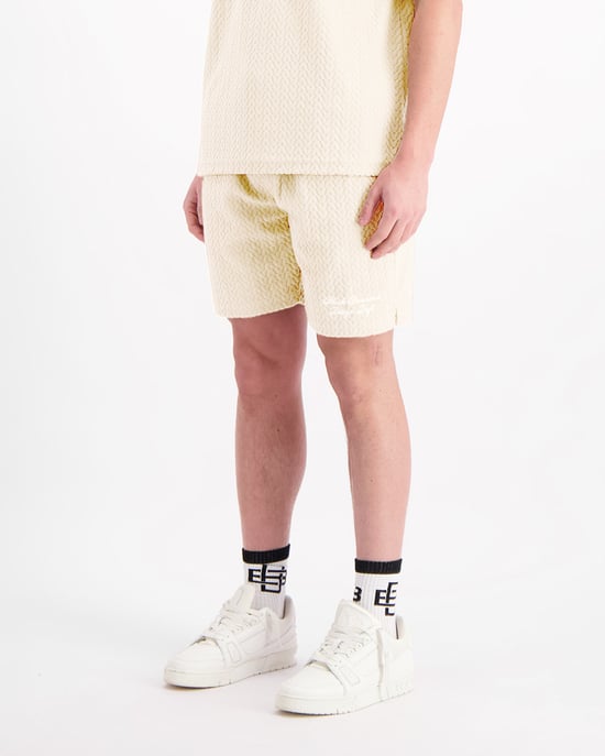 Black Bananas Terry Lounge Shorts, Sand - Image 4