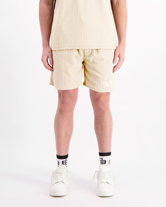 Black Bananas Terry Lounge Shorts, Sand - Image 5