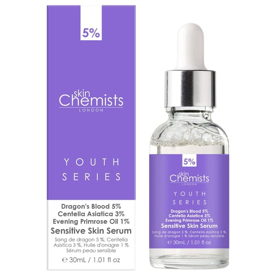 skinChemists Jugendserie Serum für empfindliche Haut Drachenblut 5%, Centella Asiatica 3%, Nachtkerzenöl 1% 30ml - Image 2