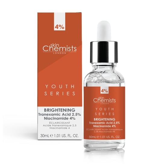skinChemists Jugendserie Tranexamsäure 2,5%, Niacinamid 4% Aufhellendes Serum 30ml - Image 2