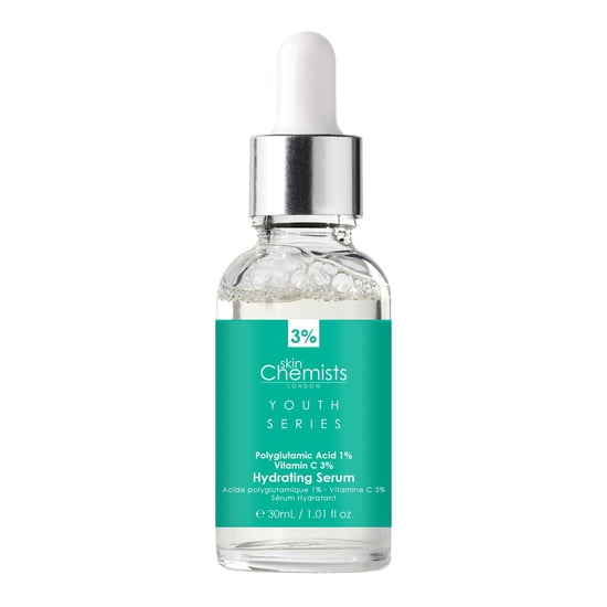 skinChemists Jugendserie Hydratisierendes Serum Polyglutaminsäure 1%, Vitamin C 3% 30ml - Image 1