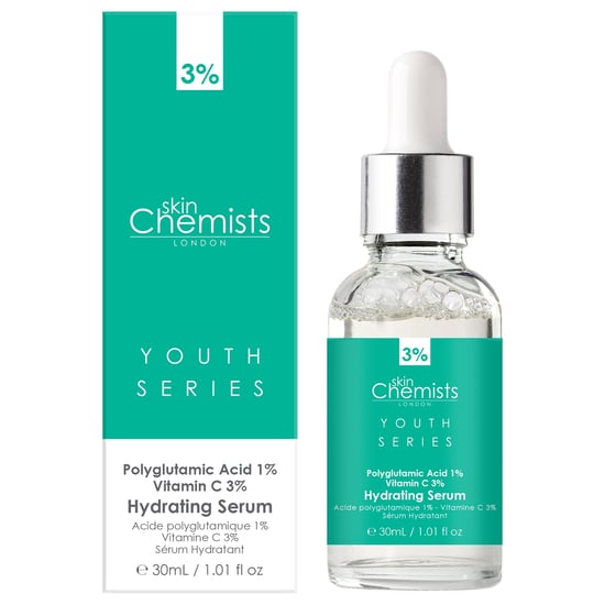 skinChemists Jugendserie Hydratisierendes Serum Polyglutaminsäure 1%, Vitamin C 3% 30ml - Image 2