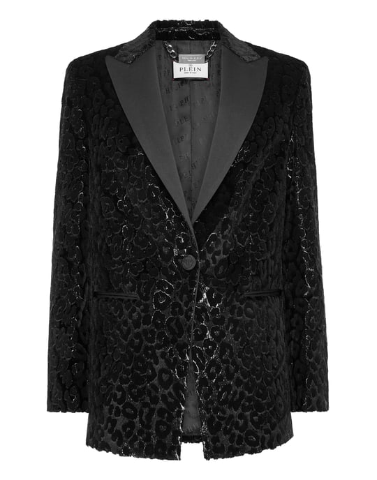Philipp Plein Einknopf-Blazer, Slim Fit - Schwarz - Image 1