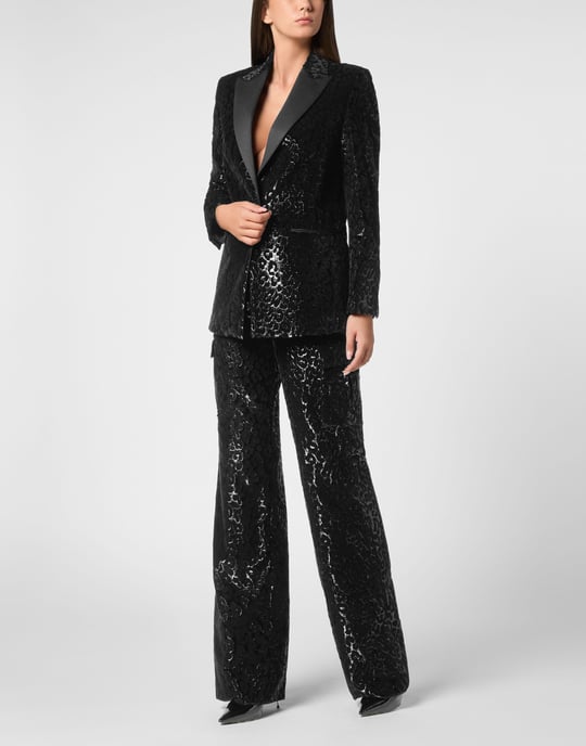 Philipp Plein Einknopf-Blazer, Slim Fit - Schwarz - Image 4