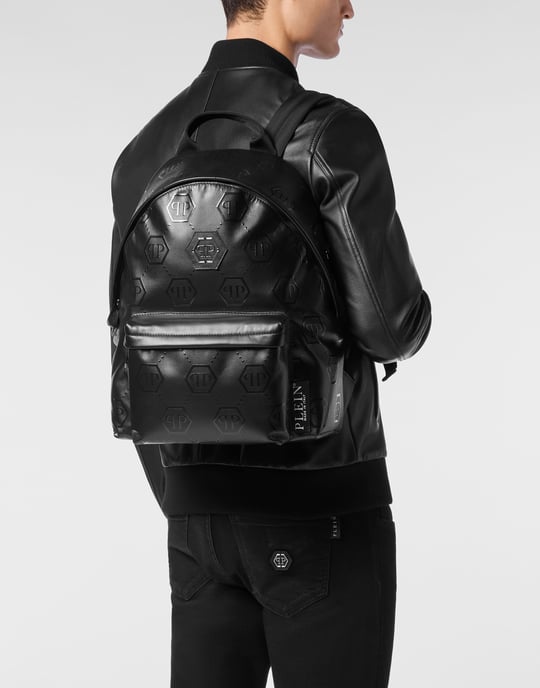 Nappa Backpack Embossed Monogram - Image 3