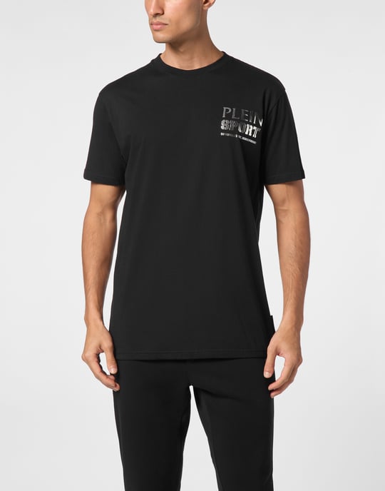 Plein Sport T-Shirt mit Rundhals, kurzarm, Tiger-Print - Schwarz - Image 2