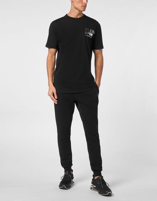 Plein Sport T-Shirt mit Rundhals, kurzarm, Tiger-Print - Schwarz - Image 4