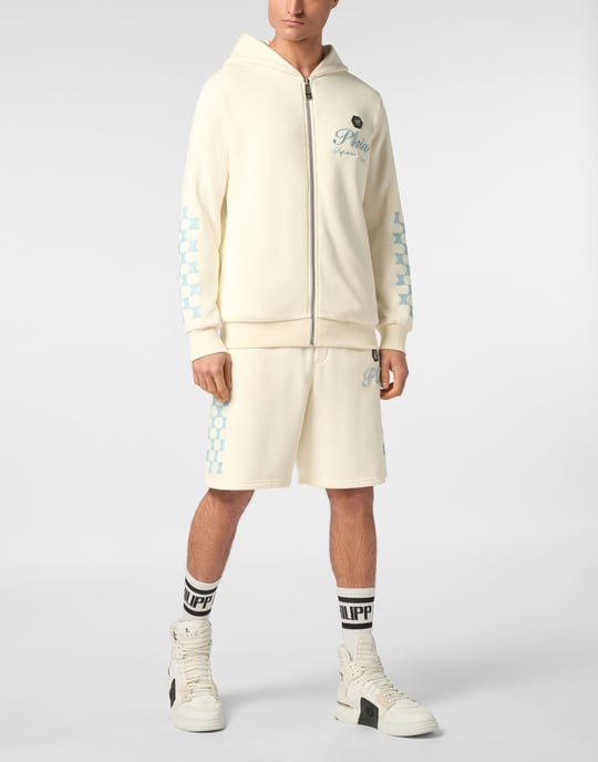 Philipp Plein Hoodie Sweatjacket Cote d'Azur Checkmate - Schwarz - Image 4