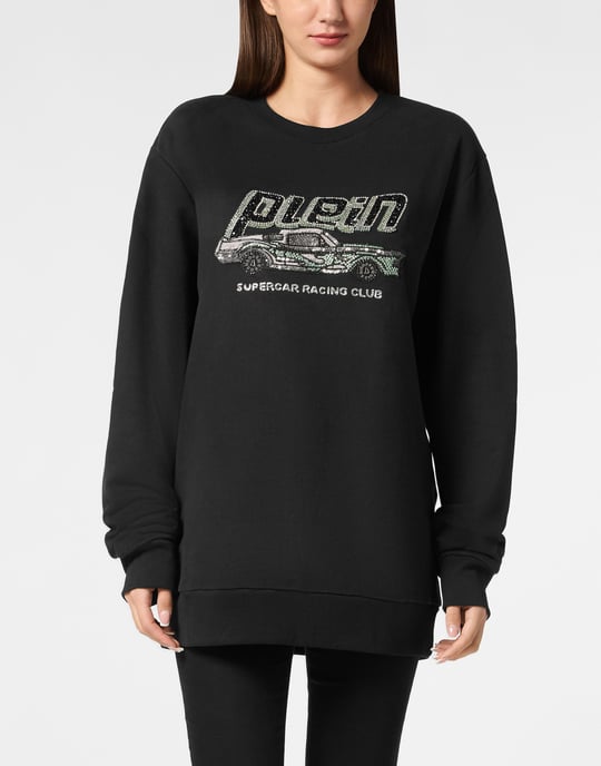 Philipp Plein Rundhalspullover Racing - Schwarz - Image 2