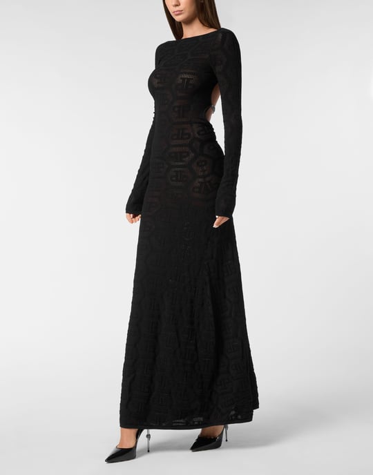 Long Dress Knitted Monogram - Image 4
