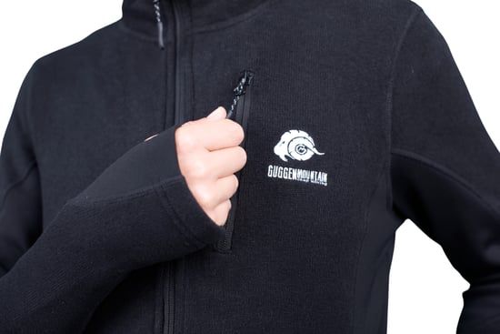 Damen Fusion Fleecejacke Wanderjacke Schwarz - Image 3