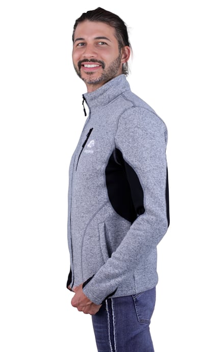 Herren Fusion Fleecejacke Wanderjacke Grau - Image 2
