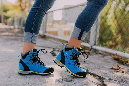 Damen Wanderschuhe Leder Blau - Image 2