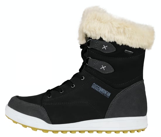 Damen Winterstiefel Echtleder mit Kunstfell Schwarz - Image 2